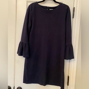 J. Crew navy blue 3/4 sleeve dress, size medium